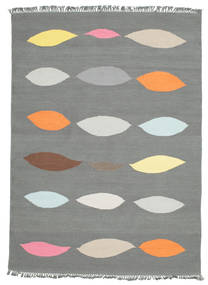  Leaves - Cinzento Tapete 160X230 Moderno Tecidos À Mão Cinzento Claro/Verde Claro (Lã, Índia)