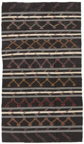  Kilim Vintage Turquia Tapete 199X348 Oriental Tecidos À Mão Preto/Castanho (Lã, )