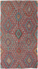  Kilim Turquia Tapete 158X293 Oriental Tecidos À Mão Vermelho Escuro/Verde Escuro (Lã, Turquia)