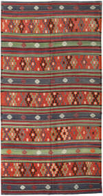  Kilim Turquia Tapete 180X343 Oriental Tecidos À Mão Vermelho Escuro/Azul Escuro (Lã, Turquia)