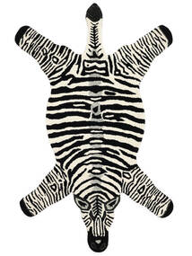  100X155 Tapete Infantil Pequeno Zebra Tapete - Preto/Branco Lã, 