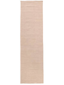  Kilim Loom - Misty Pink Tapete 80X300 Moderno Tecidos À Mão Tapete Passadeira Luz Rosa (Lã, Índia)