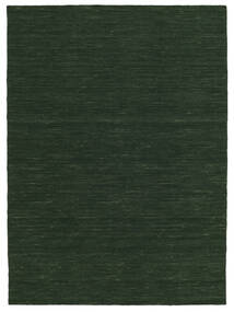  Kilim Loom - Verde Floresta Tapete 160X230 Moderno Tecidos À Mão Verde Escuro (Lã, Índia)