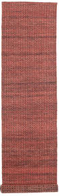  Alva - Castanho Alaranjado/Preto Tapete 80X350 Moderno Tecidos À Mão Tapete Passadeira Vermelho Escuro/Castanho Escuro (Lã, Índia)