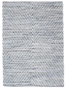  Hilda - Denim/Branco Tapete 140X200 Moderno Tecidos À Mão Bege/Azul Claro (Algodão, Índia)