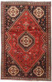  Shiraz Tapete 164X248 Oriental Feito A Mão Vermelho Escuro/Castanho Escuro (Lã, Pérsia/Irão)