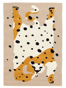  100X160 Animal Tapete Infantil Pequeno The Spotty Cat Tapete - Púrpura Mauve/Amarelo Lã, 