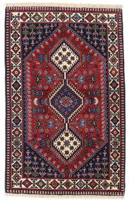  Yalameh Tapete 84X130 Oriental Feito A Mão Vermelho Escuro/Azul Escuro (Lã, Pérsia/Irão)