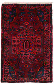  Hamadã Tapete 150X225 Oriental Feito A Mão Preto/Vermelho Escuro (Lã, Pérsia/Irão)