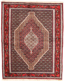  Senneh Tapete 120X153 Oriental Feito A Mão Vermelho Escuro/Castanho Escuro (Lã, Pérsia/Irão)