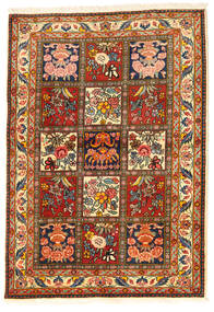  Bakhtiari Collectible Tapete 108X155 Oriental Feito A Mão Castanho Escuro/Vermelho (Lã, Pérsia/Irão)