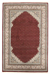  Mir Indo Tapete 124X185 Oriental Feito A Mão Vermelho Escuro/Castanho Claro (Lã, Índia)