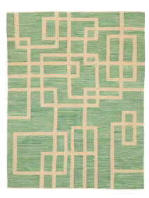  Kilim Moderno Tapete 161X207 Moderno Tecidos À Mão Verde Escuro/Verde Escuro/Bege (Lã, Afeganistão)