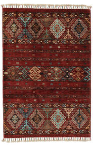  Shabargan Tapete 84X125 Oriental Feito A Mão Preto/Castanho Escuro (Lã, Afeganistão)