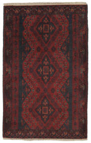  Afegão Khal Mohammadi Tapete 75X121 Oriental Feito A Mão Preto/Vermelho Escuro (Lã, )