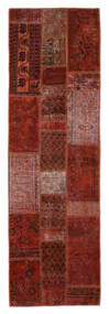  Patchwork - Persien/Iran Tapete 78X254 Moderno Feito A Mão Tapete Passadeira Preto/Vermelho Escuro (Lã, Pérsia/Irão)