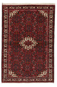 Tapete Hosseinabad Tapete 110X162 Preto/Vermelho Escuro (Lã, Pérsia/Irão)