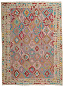  Kilim Afegão Old Style Tapete 260X340 Oriental Tecidos À Mão Vermelho Escuro/Castanho Grande (Lã, Afeganistão)
