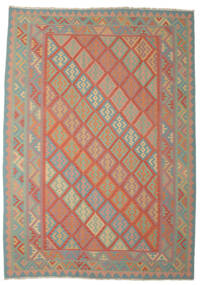  Kilim Fars Tapete 254X345 Oriental Tecidos À Mão Castanho/Verde Escuro Grande (Lã, Pérsia/Irão)