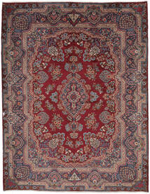 304X392 Tapete Yazd Tapete Oriental Vermelho Escuro/Preto Grande (Lã, Pérsia/Irão)