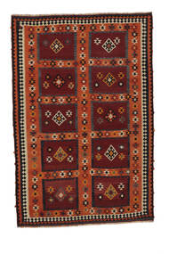 Tapete Kilim Vintage Tapete 191X283 Preto/Vermelho Escuro (Lã, Pérsia/Irão)