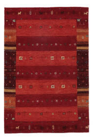  Gabbeh Indo Tapete 120X180 Moderno Feito A Mão Preto/Vermelho Escuro (Lã, Índia)