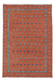  Kilim Nimbaft Tapete 208X296 Moderno Tecidos À Mão Vermelho Escuro/Bege (Lã, Afeganistão)