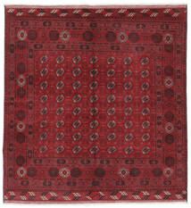  Kunduz Tapete 151X156 Oriental Feito A Mão Quadrado Preto/Vermelho Escuro (Lã, Afeganistão)