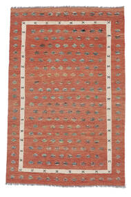  Kilim Nimbaft Tapete 195X295 Moderno Tecidos À Mão Vermelho/Vermelho Escuro (Lã, Afeganistão)