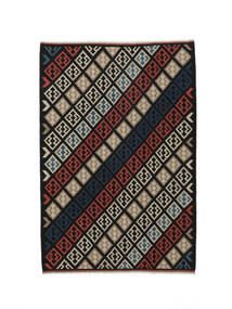  Kilim Fars Tapete 205X303 Oriental Tecidos À Mão Branco/Creme/Preto (Lã, Pérsia/Irão)