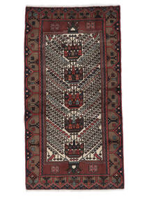  Kashmar Tapete 100X190 Oriental Feito A Mão Preto/Vermelho Escuro (Lã, )