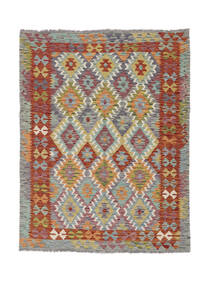  Kilim Afegão Old Style Tapete 154X195 Oriental Tecidos À Mão Branco/Creme/Castanho Escuro/Cinza Escuro (Lã, Afeganistão)