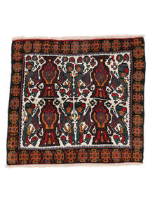  Afshar/Sirjan Tapete 70X75 Oriental Feito A Mão Quadrado Preto/Vermelho Escuro (Lã, Pérsia/Irão)