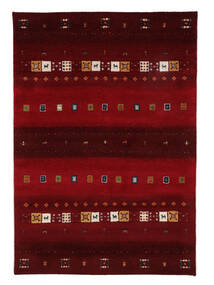 140X200 Tapete Gabbeh Indo Fine Tapete Moderno Preto/Vermelho Escuro (Lã, Índia)