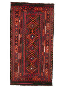 Tapete Kilim Maimane 105X195 Vermelho Escuro/Preto (Lã, Afeganistão)